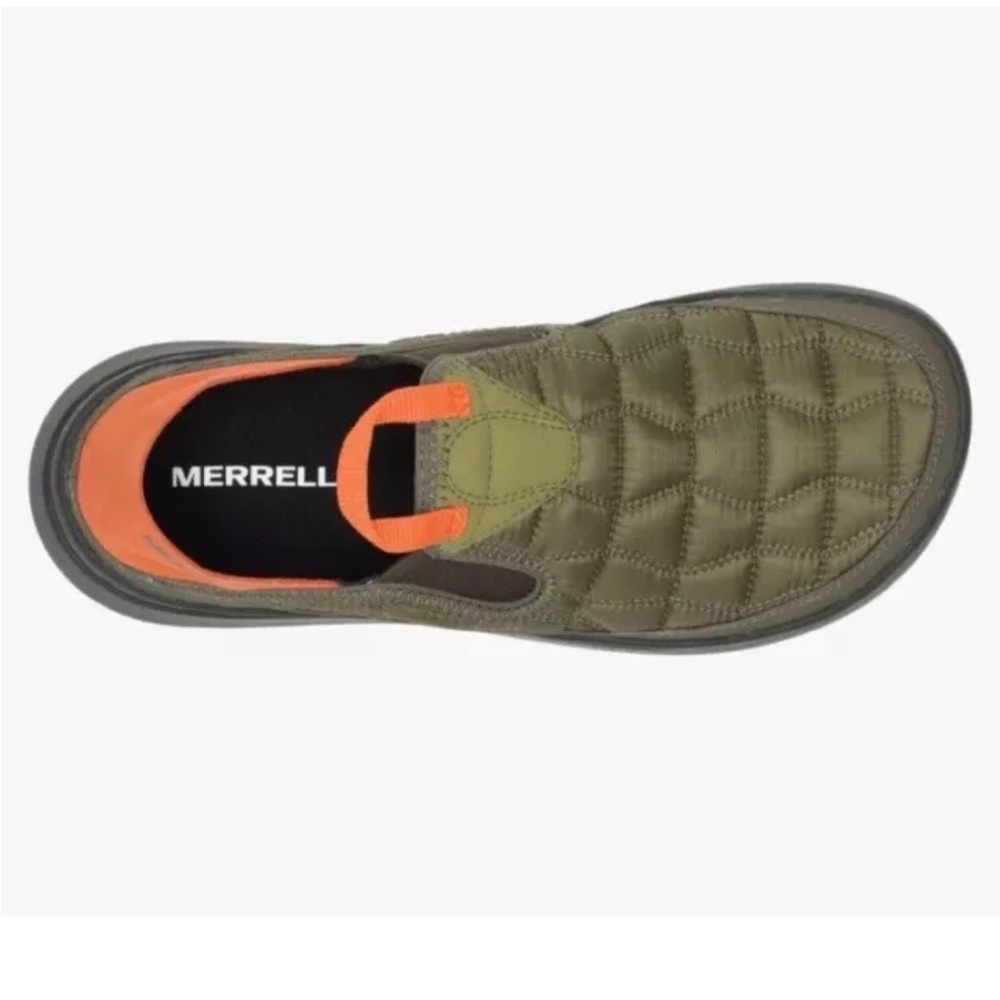 MERRELL MEN'S HUT MOC 2 SLIP ON LOAFER QUILTED SLIPPER SNEAKER CAMP HERB J004161
